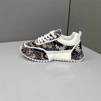Summer Leisure Soft Bottom Lace Up Cloth Luck Dad Shoes