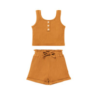 Baby Suit Camisole Shorts Sunken Stripe Children's Loungewear