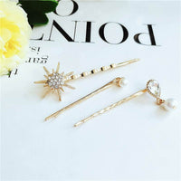 Three-piece hair clip combination