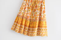Holiday series orange flower sling jumpsuit