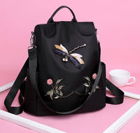 Oxford cloth embroidered backpack