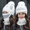 Women's ear protection knitted hat