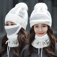 Women's ear protection knitted hat