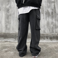 Men's Loose Large Pocket Knitted Sweatpants