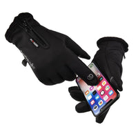 Men's Autumn And Winter Gloves Touch Screen Zipper Waterproof Riding Outdoor