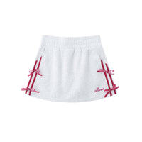 Women's Embroidered Bow Splicing Skirt