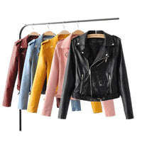 autumn and winter women's clothing coat Korean version of the Korean version of women's leather jacket fashion women's clothing wholesale