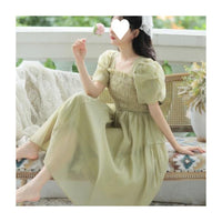 New French-style Elegant Waist-cinching Womens Dress