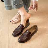 British Style Retro Round Toe Women's Loafers