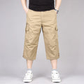 Men's Loose Cropped Pants Tooling Multi-pocket Pants