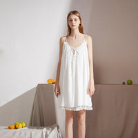 Lace sling cotton short nightdress home service
