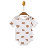 Children's Clothes Short Sleeve Khaki Triangle Climbing One Piece