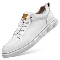 Men's Plus Size Leather Skateboard Shoes Retro Punching Soft Shoes