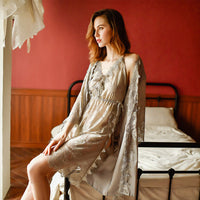 Ladies suspender thin lace halter nightdress