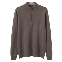 Half Zipper Worsted Wool Sweater Men's Sweater Inner Wear Blouse