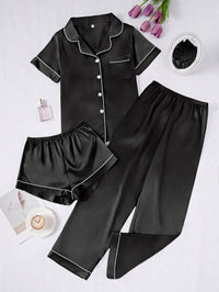 Long Pantssmooth-surface Womens Loungewear Set In French Style