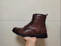 Men's Martin Boots Men's Shoes Pointed Toe Retro Leather Boots
