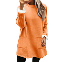 Snowman Digital Printing Casual Wide-sleeved Velvet Loose Sweater