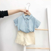 Striped Dress Summer Boys And Girls Baby Shirt Pants Suit