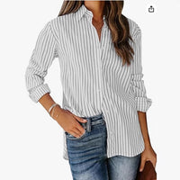 European And American Trendy Shirt Striped Pattern Printed 3D Shirt