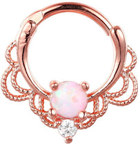 Stainless Steel Opal Nose Ring