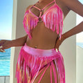 Women's Bronzing Tassel Bikini Swimsuit