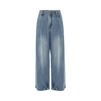 Loose Washed-out Jeans Women's High Waist