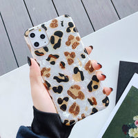 Compatible with Apple, Shockproof Silicone Soft Case for IPhone 11 Pro Xs Max X Xr 7 Plus 8 6S 6 SE 12 Mini Fruits Marble Leopard Bumper Cover
