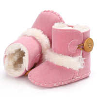 Plush warm and non slip baby walking shoes