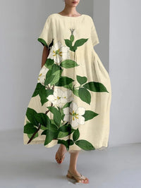 3D Fashion Womens Plus-size Elegant Short-sleeve Dress