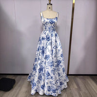 New French-style Square-neck Figure-flattering Slip Dress