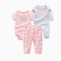 Spring And Autumn Infant Clothing Three-piece Suit