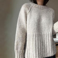Women's Pure Color All-matching Pullover Raglan Long Sleeve Sweater Autumn And Winter