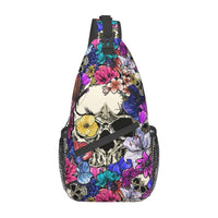 Skull Pattern Crossbody Bag Sporty And Casual For Men
