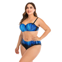 Fat woman underwire big cup ladies swimsuit