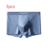 Men's Satin Light Luxury Ice Silk Underwear Summer Breathable Boxers Shorts New Boxers