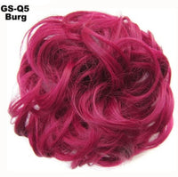 New Trendy Design Women Wavy Curly Messy Hair Bun Synthetic