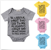 Letter Romper Children's Summer Clothing Short Sleeve