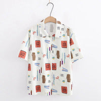 Summer loose student shirt