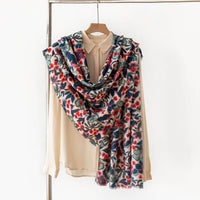 Cross-border New Arrival Printed Cashmere-like Texture Commuter's All-matching Warm Scarf Shawl