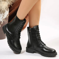 Martin Women's Leather Fashionable Motorcycle Military Boots