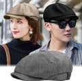 Men's Plus Size British Big Head Octagonal Hat