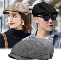 Men's Plus Size British Big Head Octagonal Hat