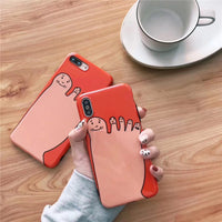 Cute Cartoon Phone Case For  Fashion Funny Finger Expression