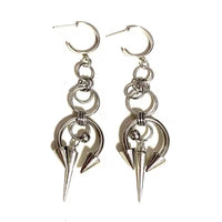 Gothic Sewing Rivet Two-Way Spiked Earrings