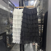 Lace Pleated Net Yarn Cake Skirt