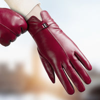 Korean Version Of Outdoor Sports Cycling Touch Screen Sheepskin Gloves