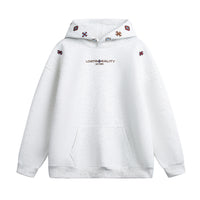 INS Ethnic-style Textured Embroidery Heavyweight Hooded Sweatshirt