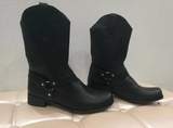 Square heel low heel mid tube men's boots trend