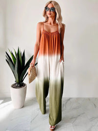 Minimalist Design Figure-flattering High-waist Suspender Jumpsuit